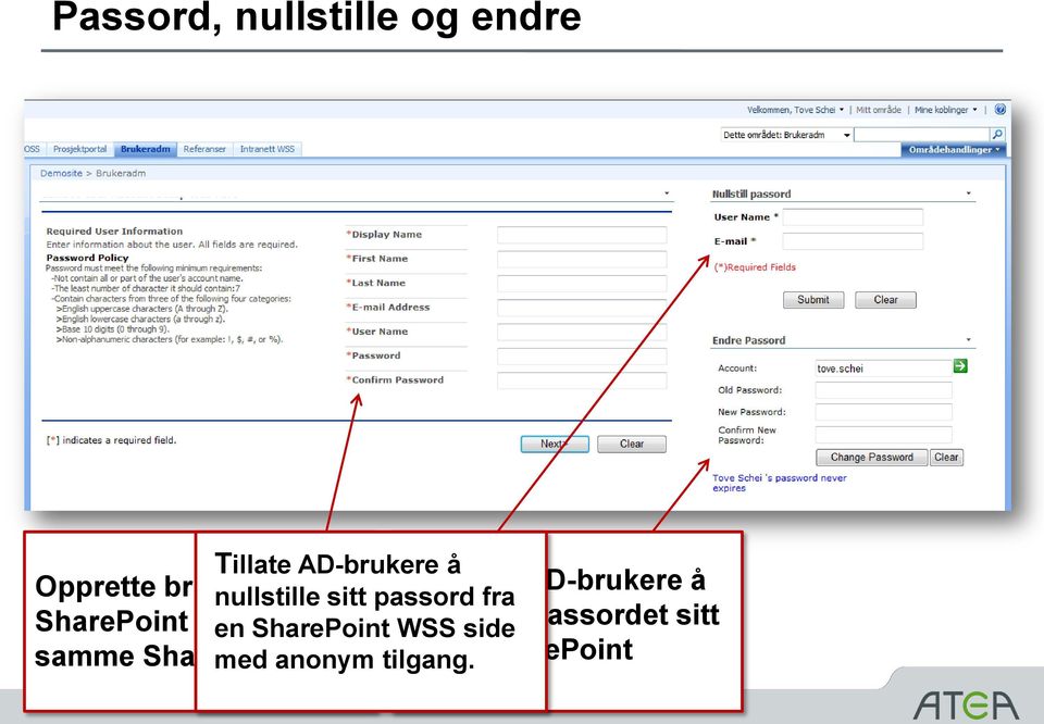 Opprette brukere både i SharePoint og AD fra samme