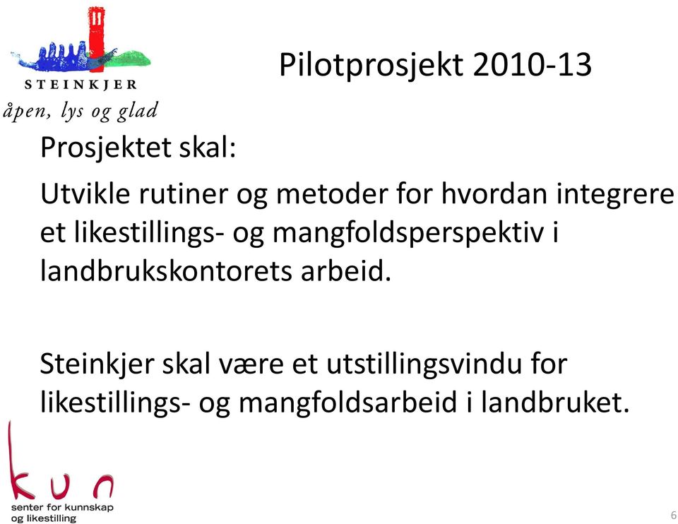 mangfoldsperspektiv i landbrukskontorets arbeid.