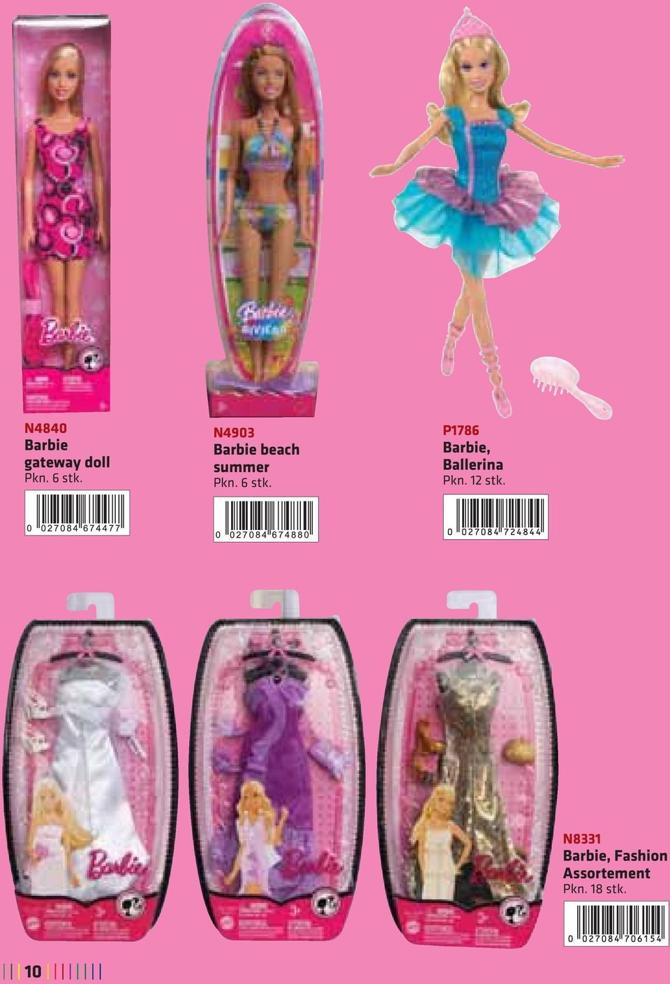 P1786 Barbie, Ballerina N8331 Barbie,