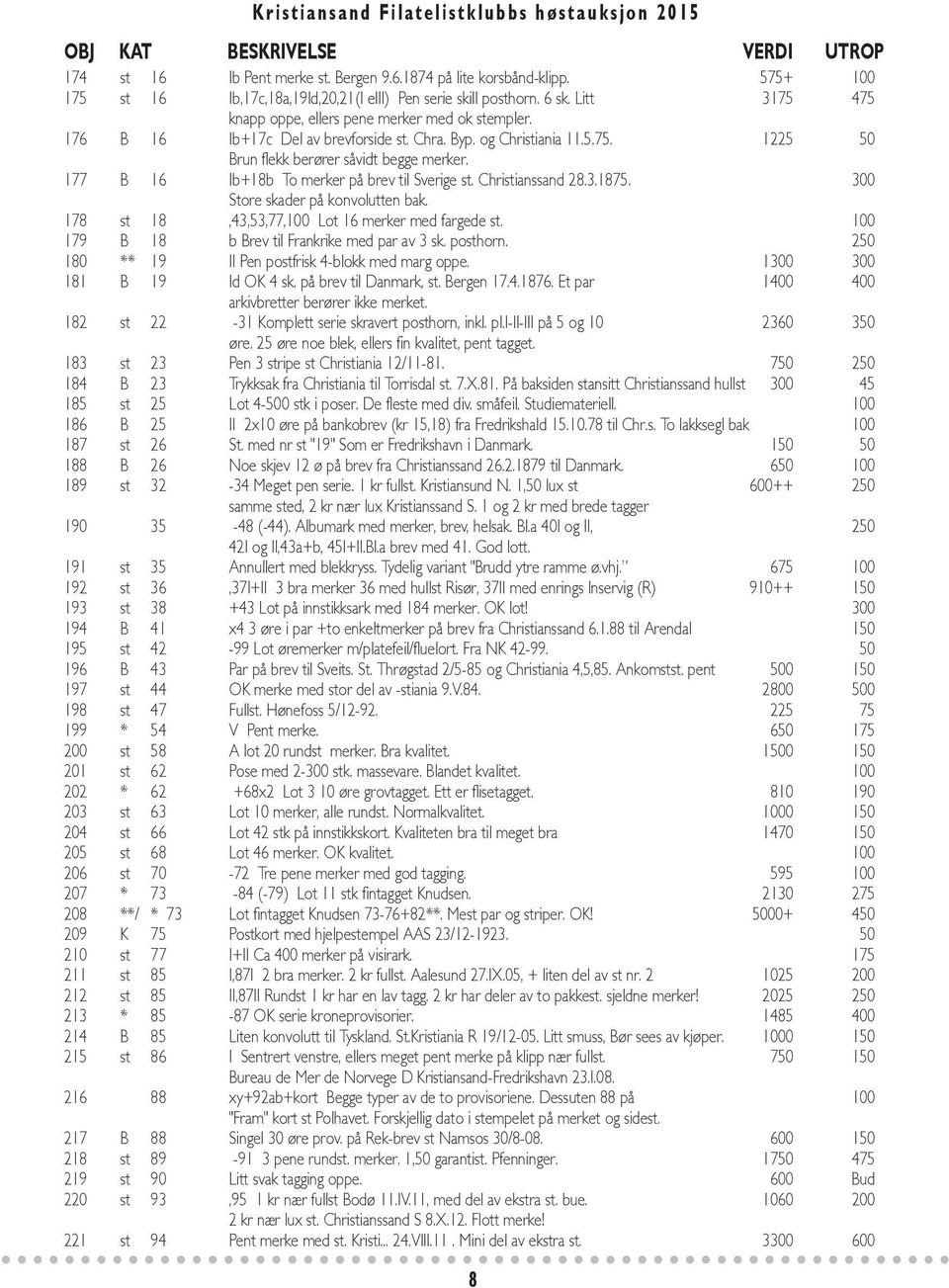 177 B 16 Ib+18b To merker på brev til Sverige st. Christianssand 28.3.1875. 300 Store skader på konvolutten bak. 178 st 18,43,53,77,100 Lot 16 merker med fargede st.