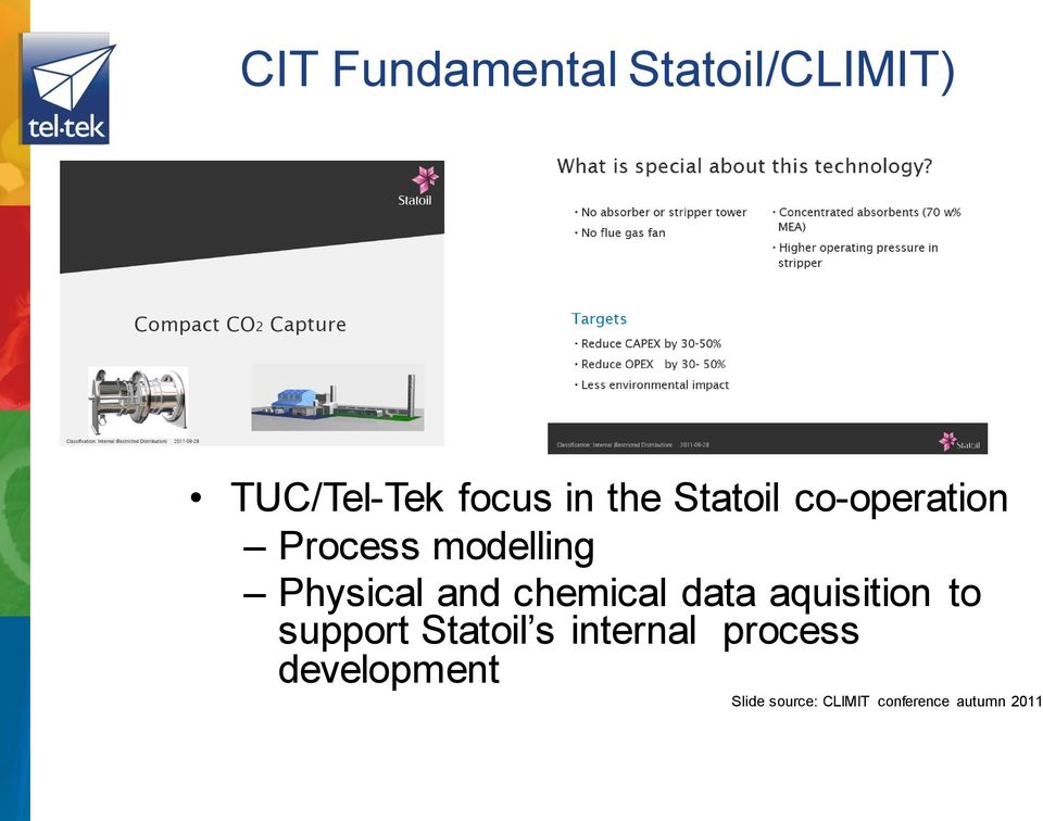 chemical data aquisition to support Statoil s internal