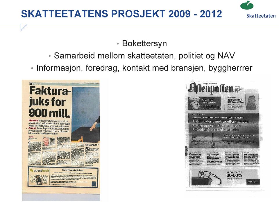 skatteetaten, politiet og NAV