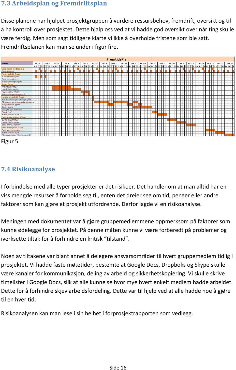 Figur 5. 7.4 Risikoanalyse I forbindelse med alle typer prosjekter er det risikoer.