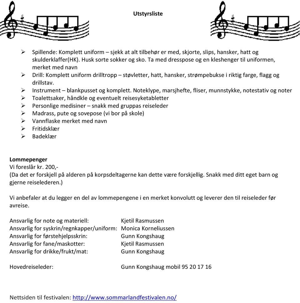 Ø Instrument blankpusset og komplett.