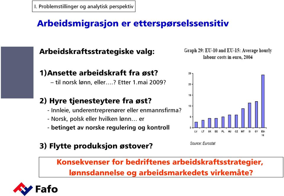 - Innleie, underentreprenører eller enmannsfirma?