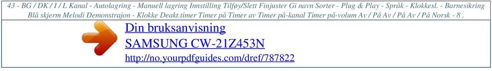 Tilføy/Slett Finjuster Gi navn Sorter - Plug & Play - Språk - Klokkesl.