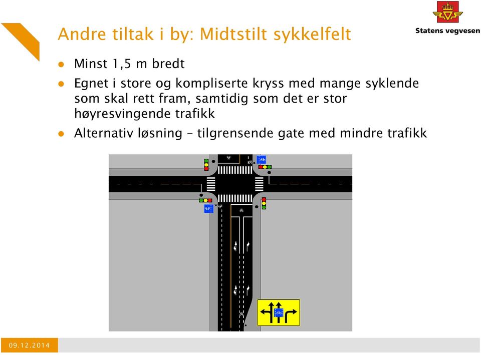 skal rett fram, samtidig som det er stor høyresvingende