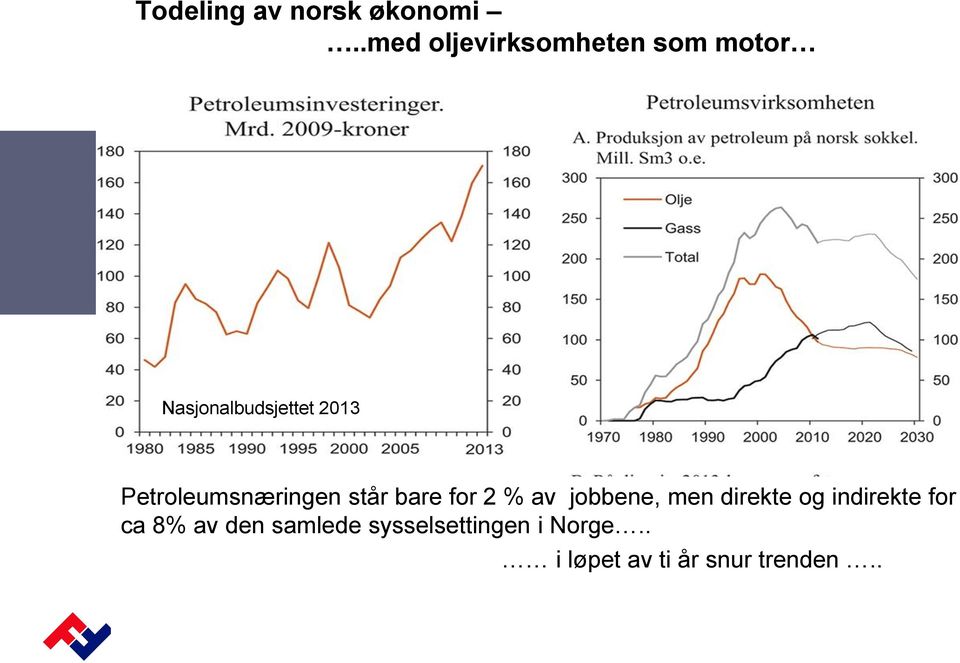 jobbene, men direkte og indirekte for ca 8% av den samlede sysselsettingen i Norge.