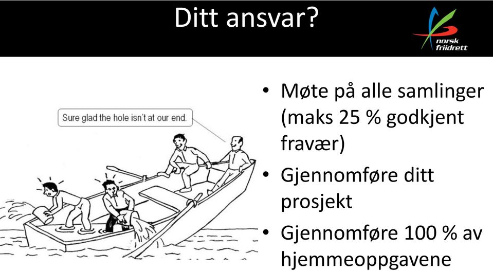 % godkjent fravær) Gjennomføre