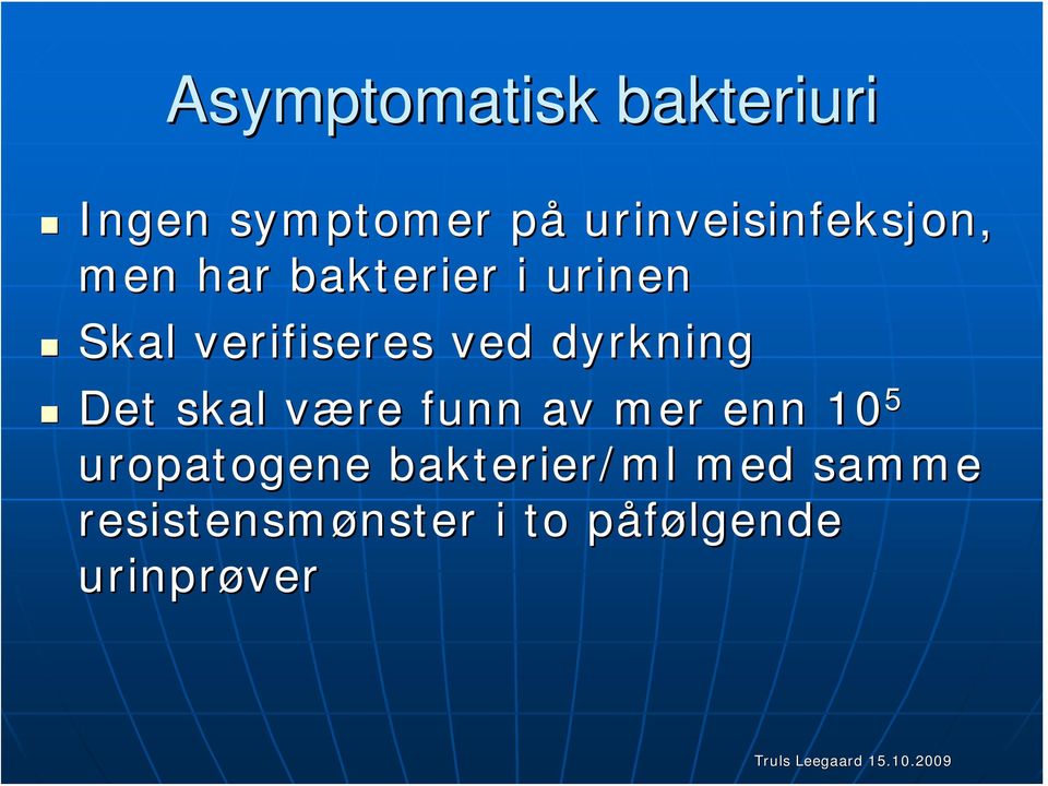 Asymptomatisk bakteriuri