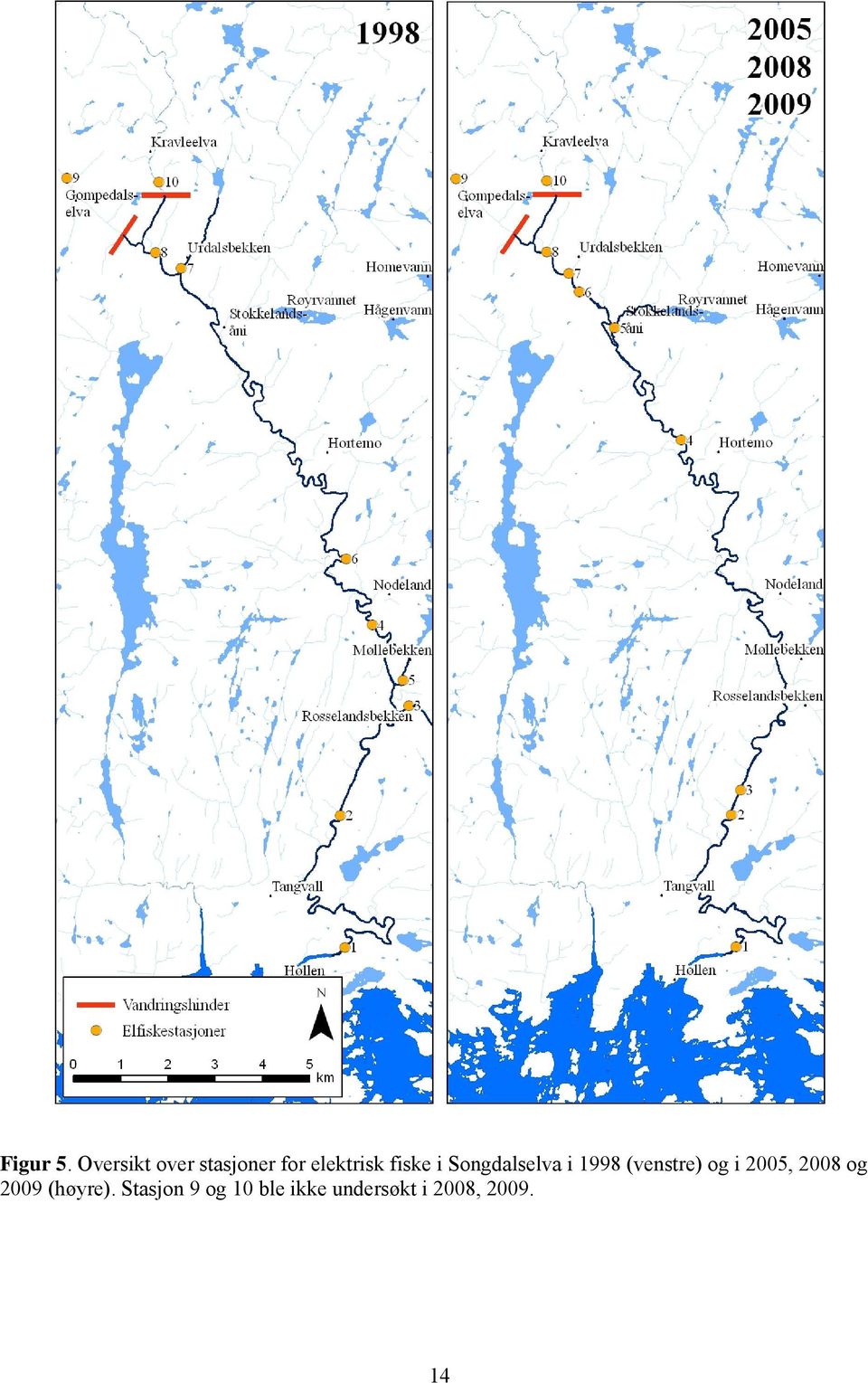 fiske i Songdalselva i 1998 (venstre)