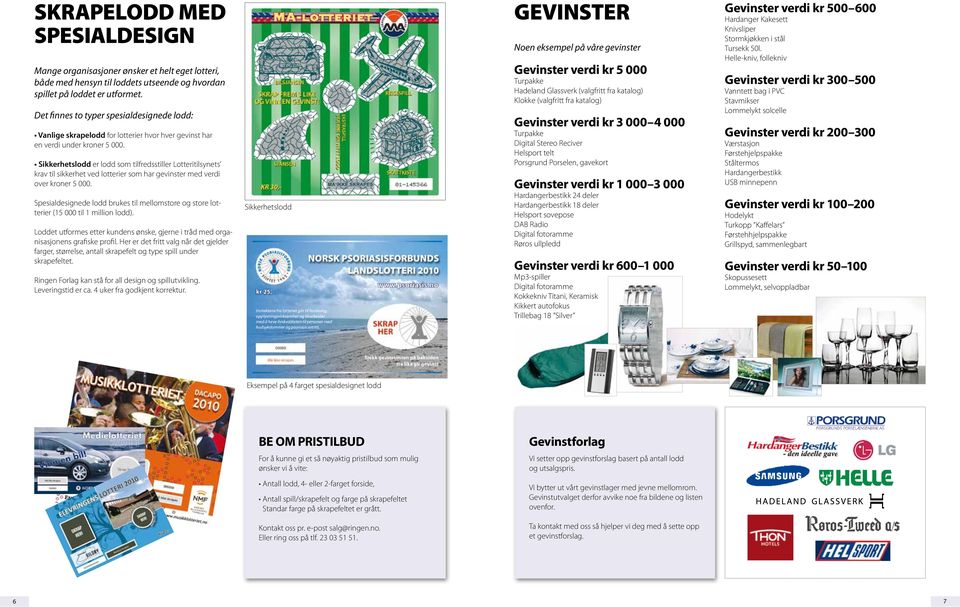 Sikkerhetslodd er lodd som tilfredsstiller Lotteritilsynets krav til sikkerhet ved lotterier som har gevinster med verdi over kroner 5 000.