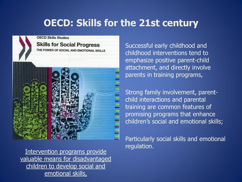 training are common features of promising programs that enhance children s social and emotional skills; Intervention programs