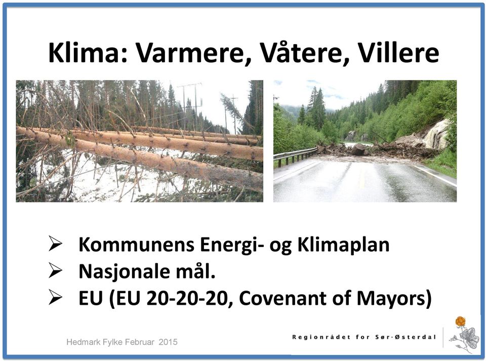 Klimaplan Nasjonale mål.