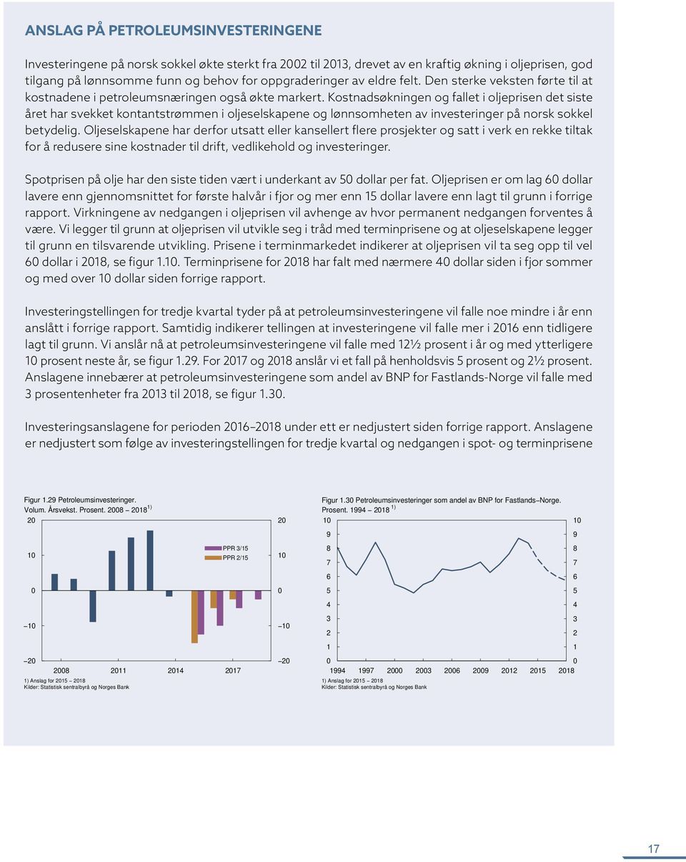 Kostnadsøkningen og fallet i oljeprisen det siste året har svekket kontantstrømmen i oljeselskapene og lønnsomheten av investeringer på norsk sokkel betydelig.