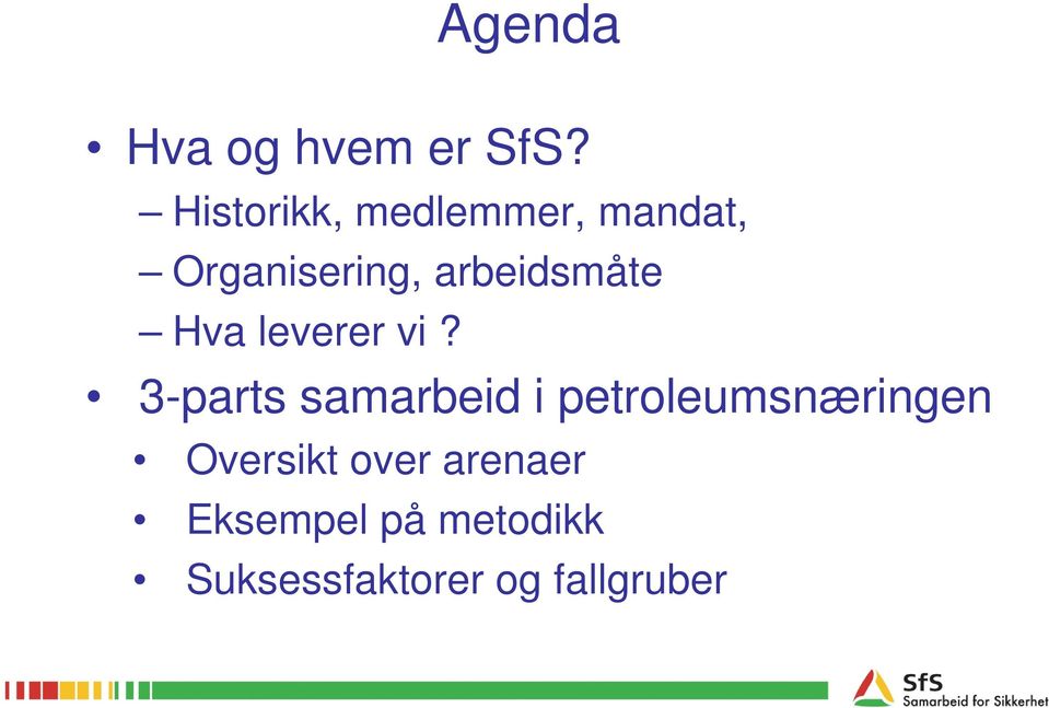 arbeidsmåte Hva leverer vi?