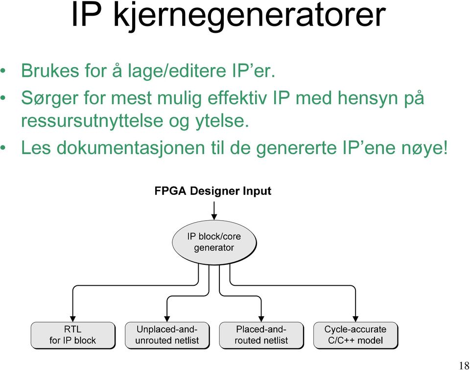 på ressursutnyttelse og ytelse.