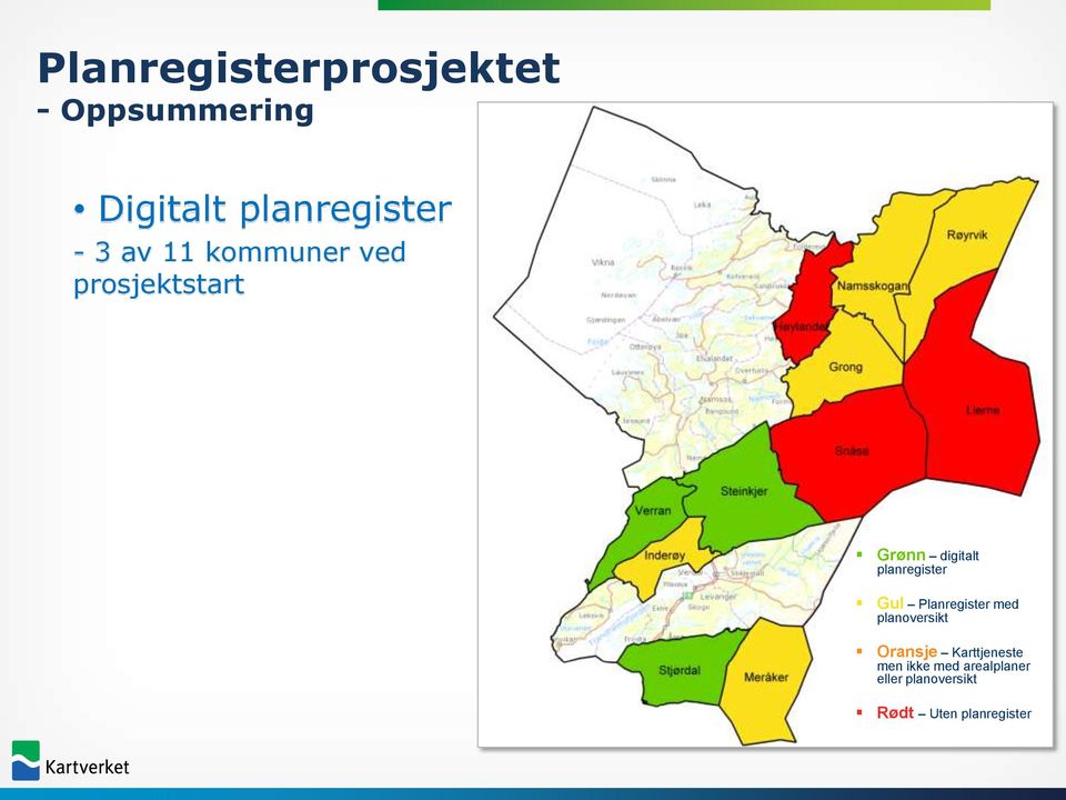 Planregister med planoversikt Oransje Karttjeneste men