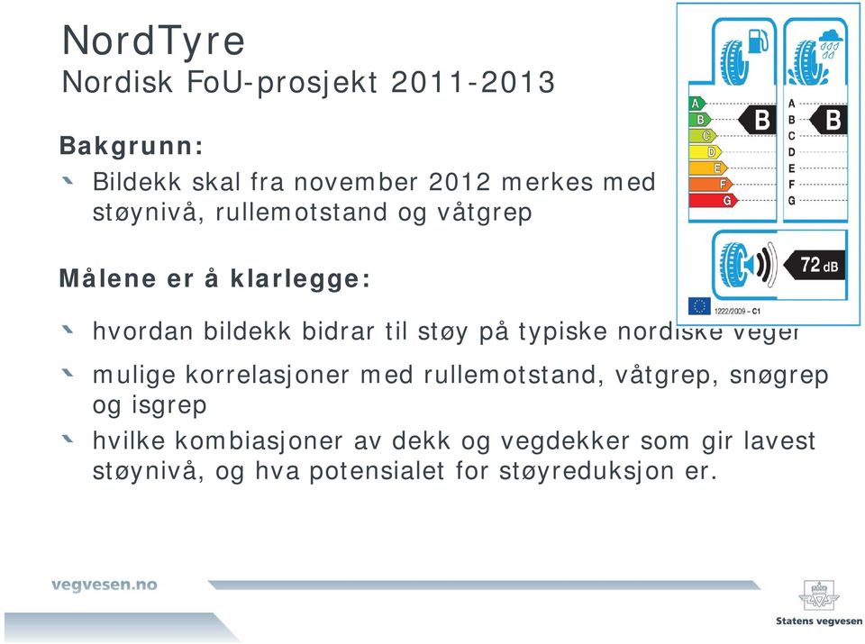 støy på typiske nordiske veger mulige korrelasjoner med rullemotstand, våtgrep, snøgrep og isgrep