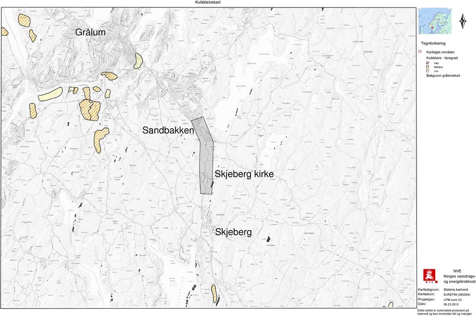 energidirektorat Kartbakgrunn: Kartdatum: Statens kartverk Projeksjon: Dato: UTM sone 33