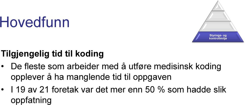 medisinsk koding opplever å ha manglende tid til