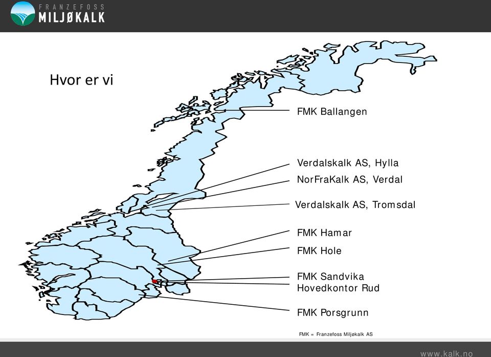 FMK Hamar FMK Hole FMK Sandvika Hovedkontor