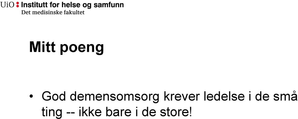 ledelse i de små