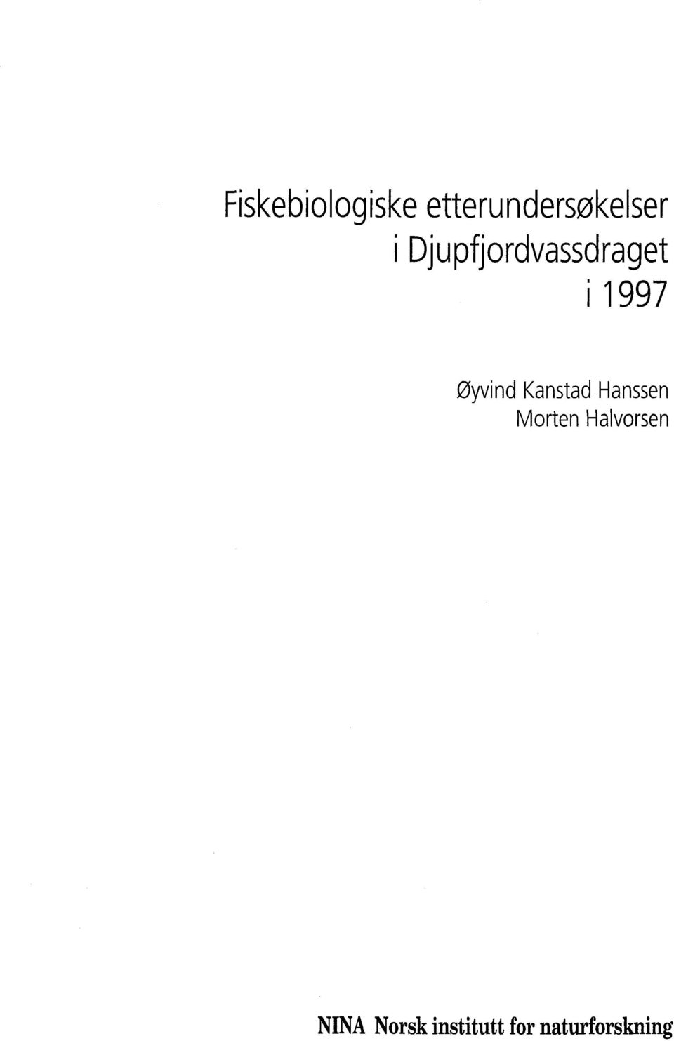 Kanstad Hanssen Morten Halvorsen