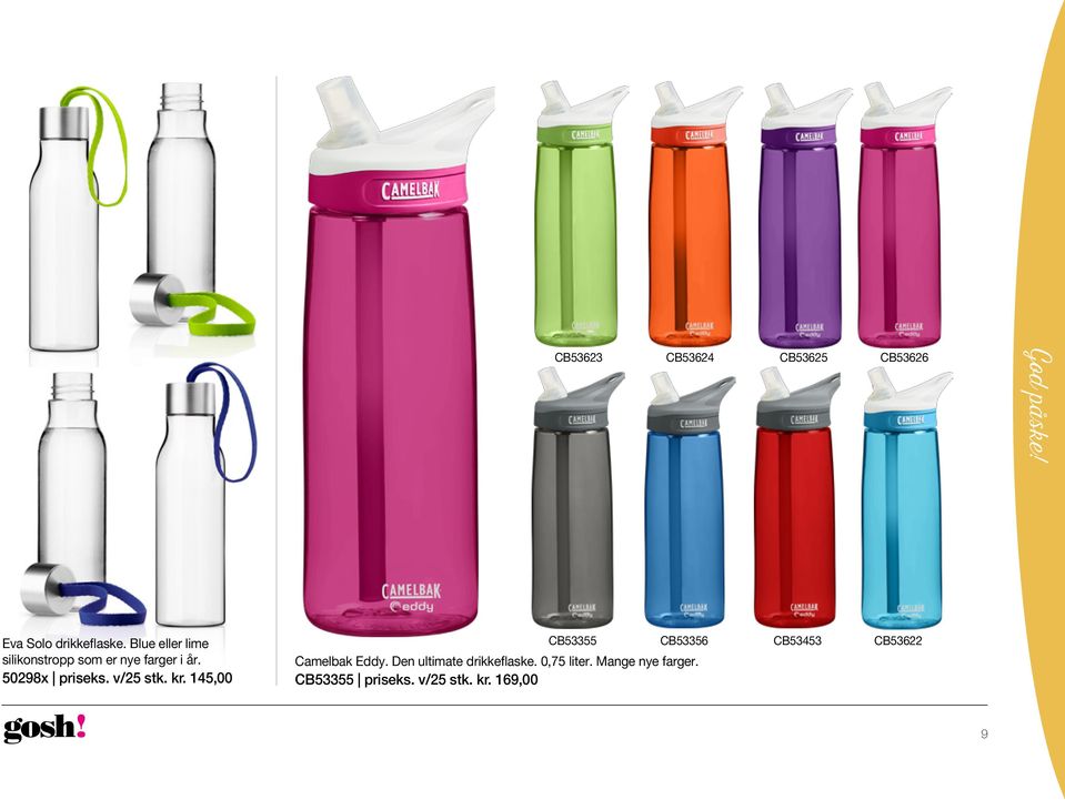 v/25 stk. kr. 145,00 Camelbak Eddy. Den ultimate drikkeflaske. 0,75 liter.