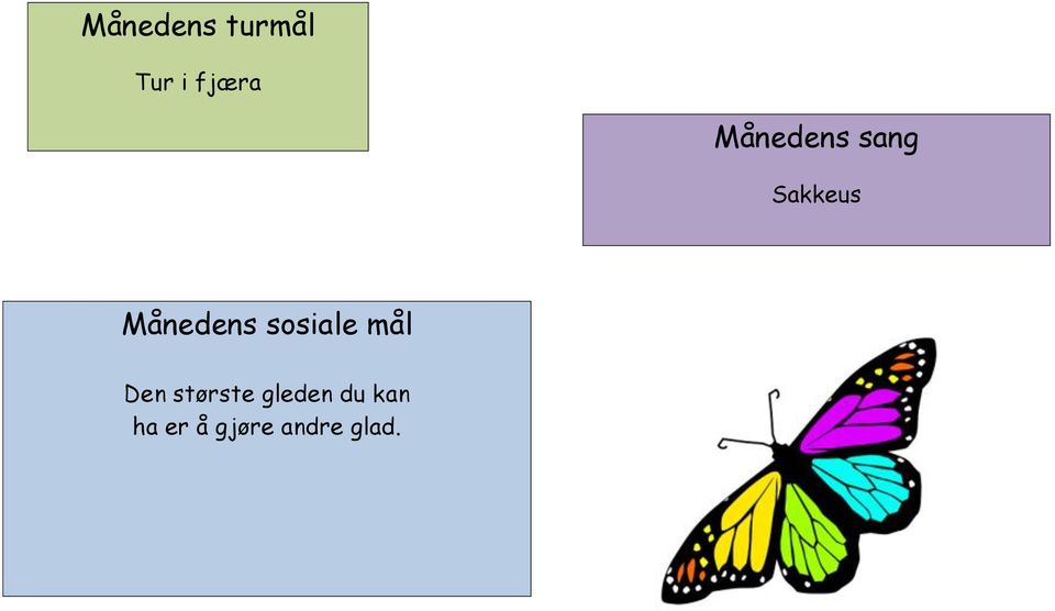 Månedens sosiale mål Den