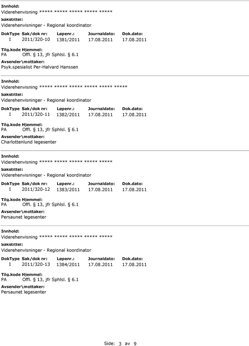 1382/2011 Charlottenlund legesenter 2011/320-12