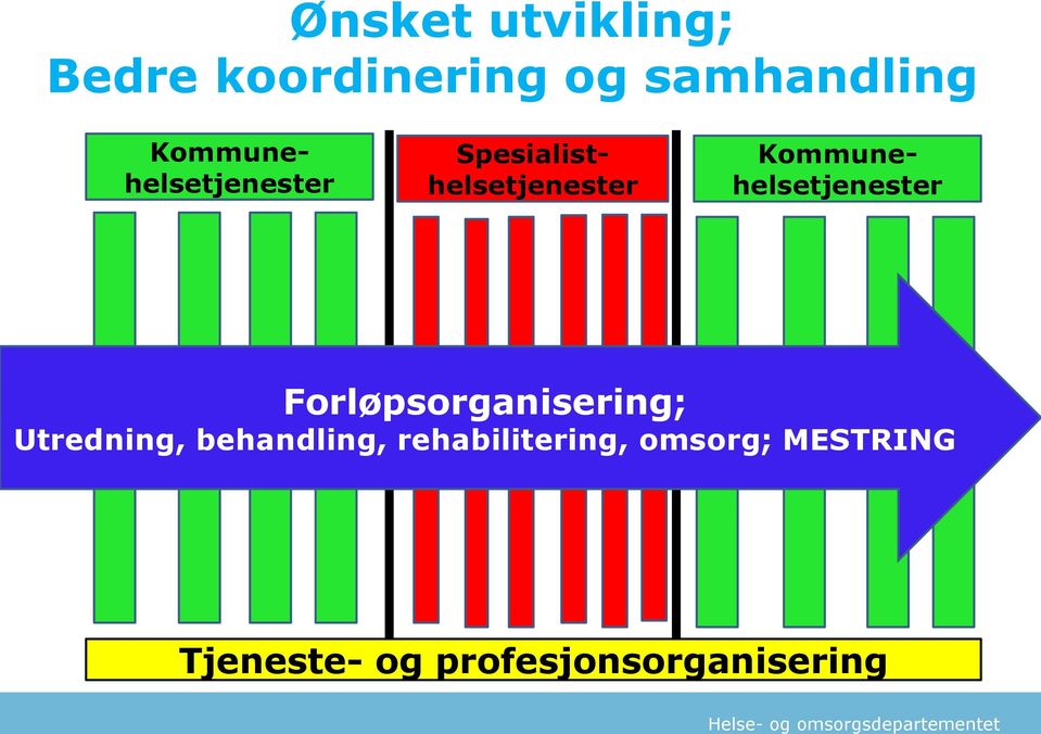 Kommunehelsetjenester Forløpsorganisering; Utredning,