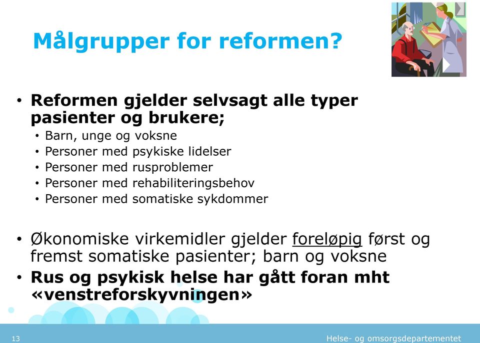 psykiske lidelser Personer med rusproblemer Personer med rehabiliteringsbehov Personer med