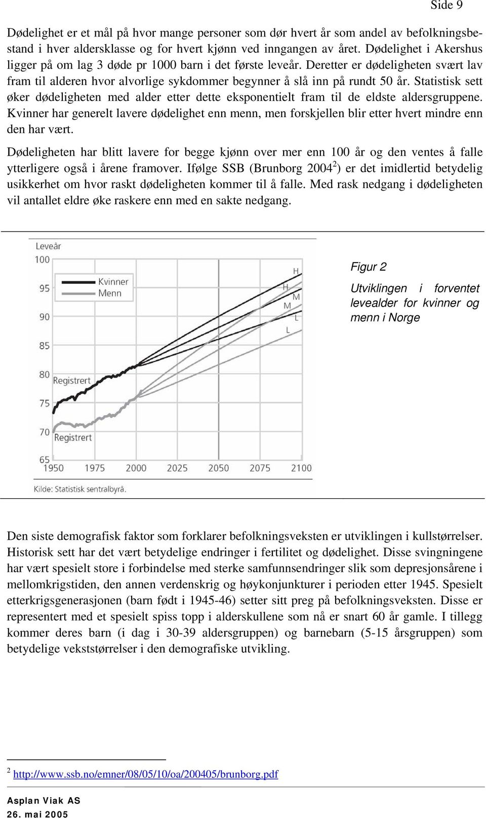 Statistisk sett øker dødeligheten med alder etter dette eksponentielt fram til de eldste aldersgruppene.