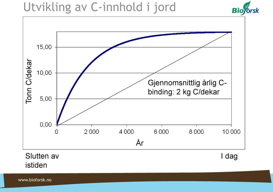 Gjennomsnittlig årlig C-