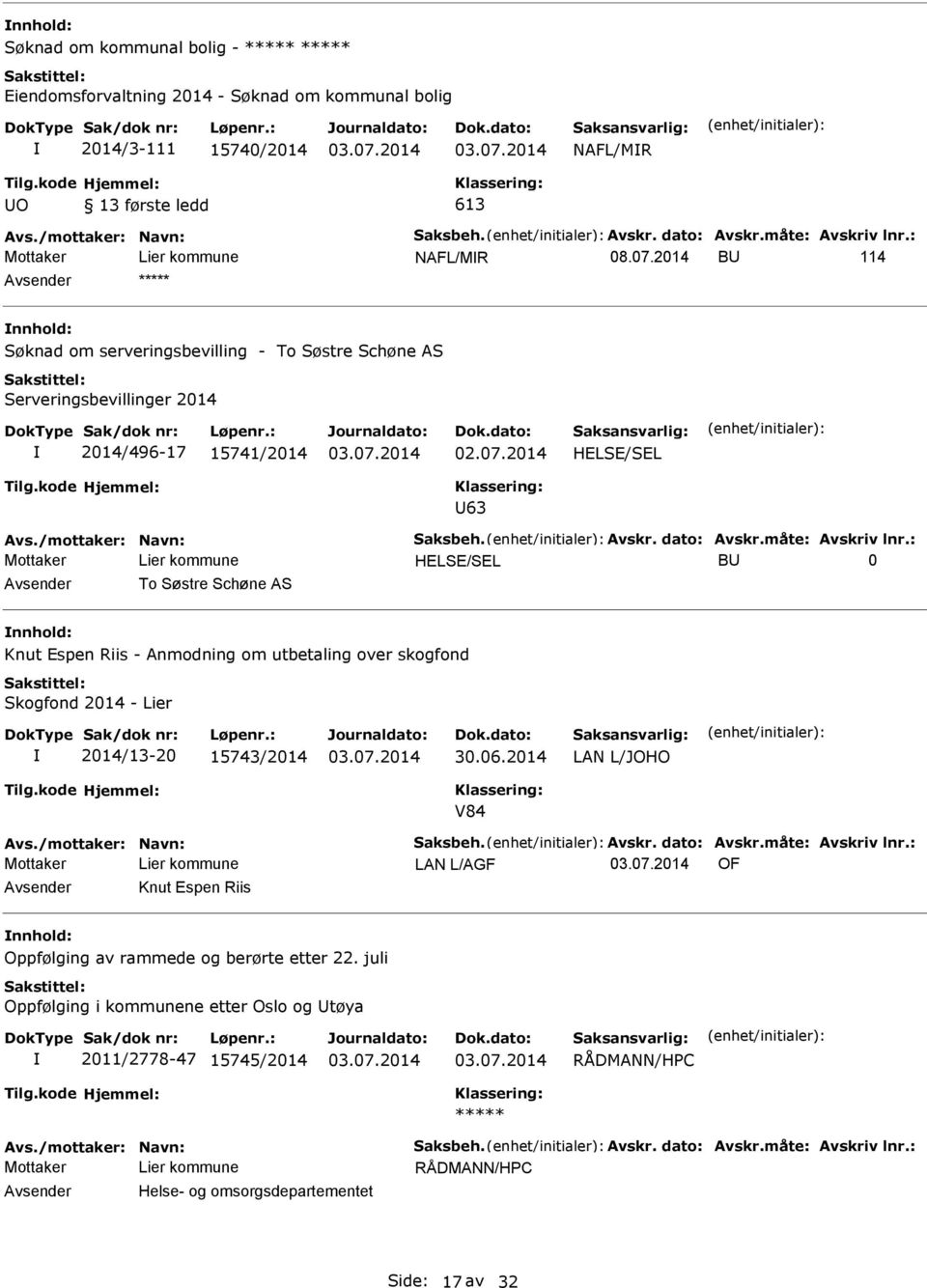 Knut Espen Riis - Anmodning om utbetaling over skogfond Skogfond 2014 - Lier 2014/13-20 15743/2014 30.06.