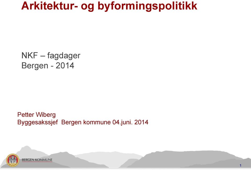 fagdager Bergen - 2014 Petter