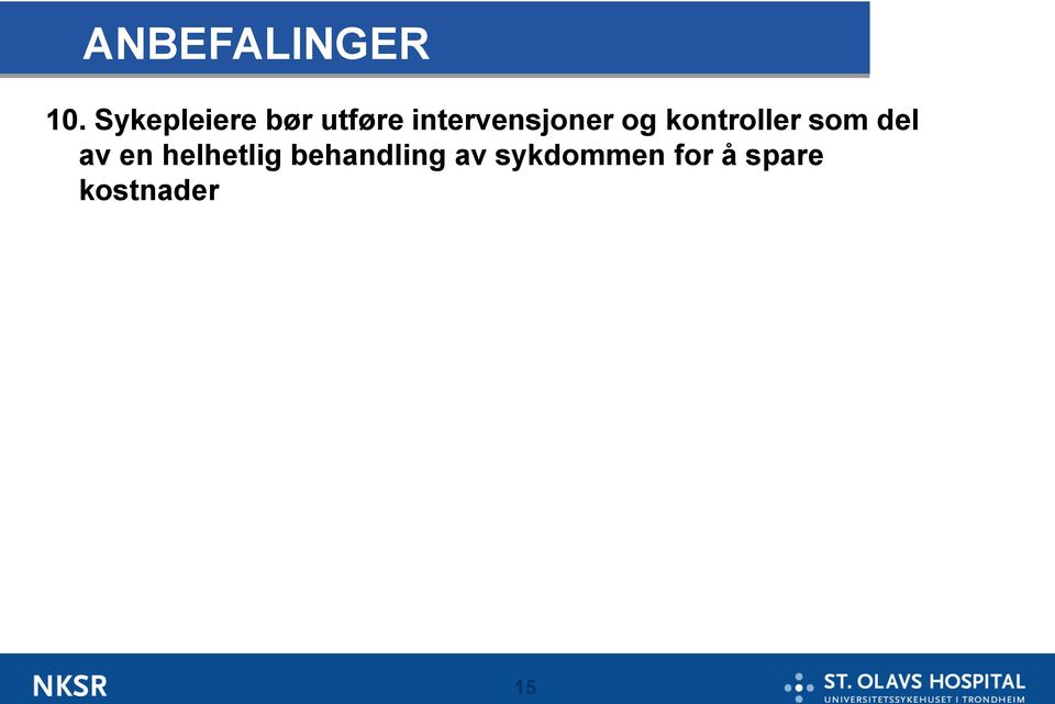 intervensjoner og kontroller som