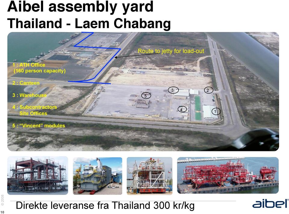 load-out 2 : Canteen 3 : Warehouse 5 3 2 4 : Subcontractors