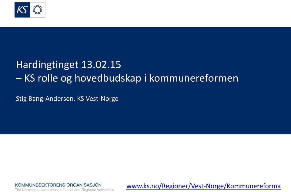 kommunereformen Stig Bang-Andersen,