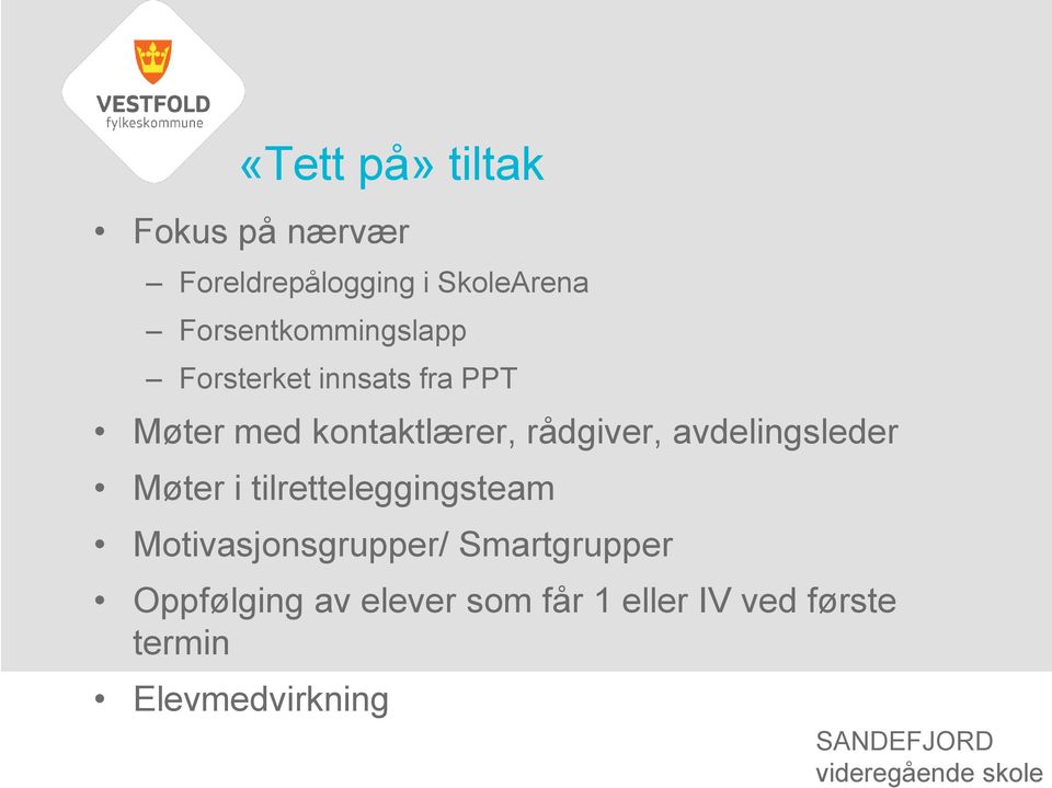 rådgiver, avdelingsleder Møter i tilretteleggingsteam Motivasjonsgrupper/