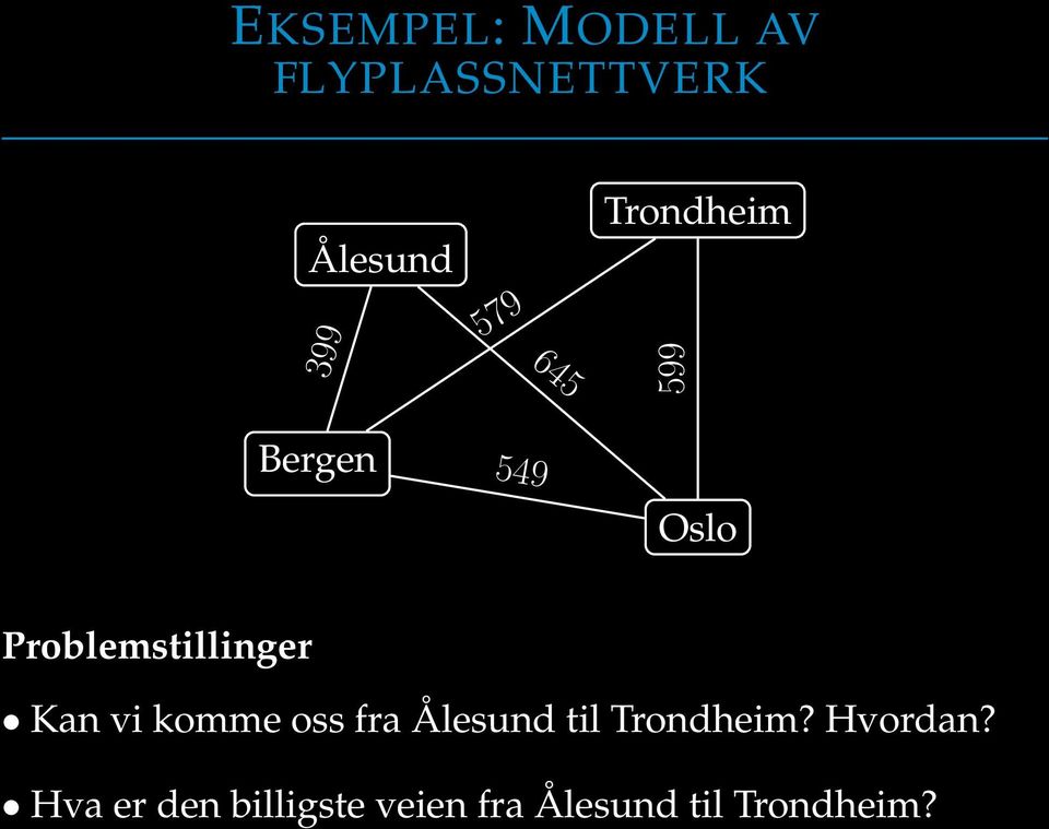 Kan vi komme oss fra Ålesund til Trondheim? Hvordan?