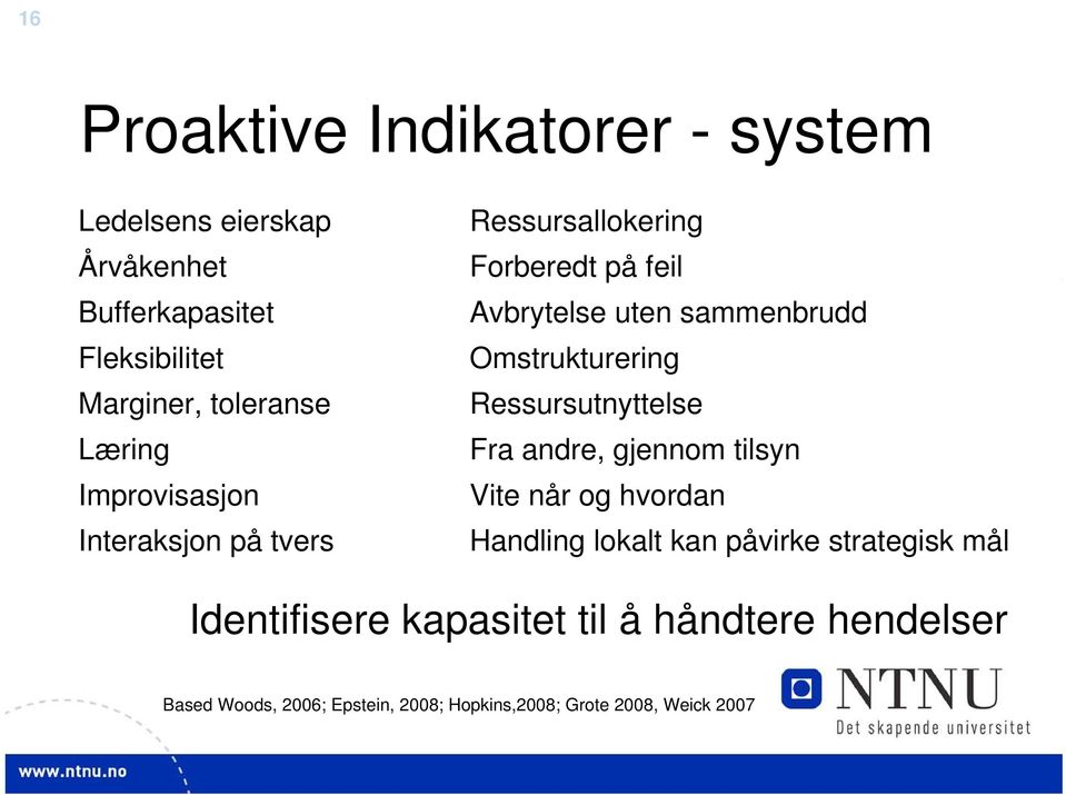 Omstrukturering Ressursutnyttelse Fra andre, gjennom tilsyn Vite når og hvordan Handling lokalt kan påvirke