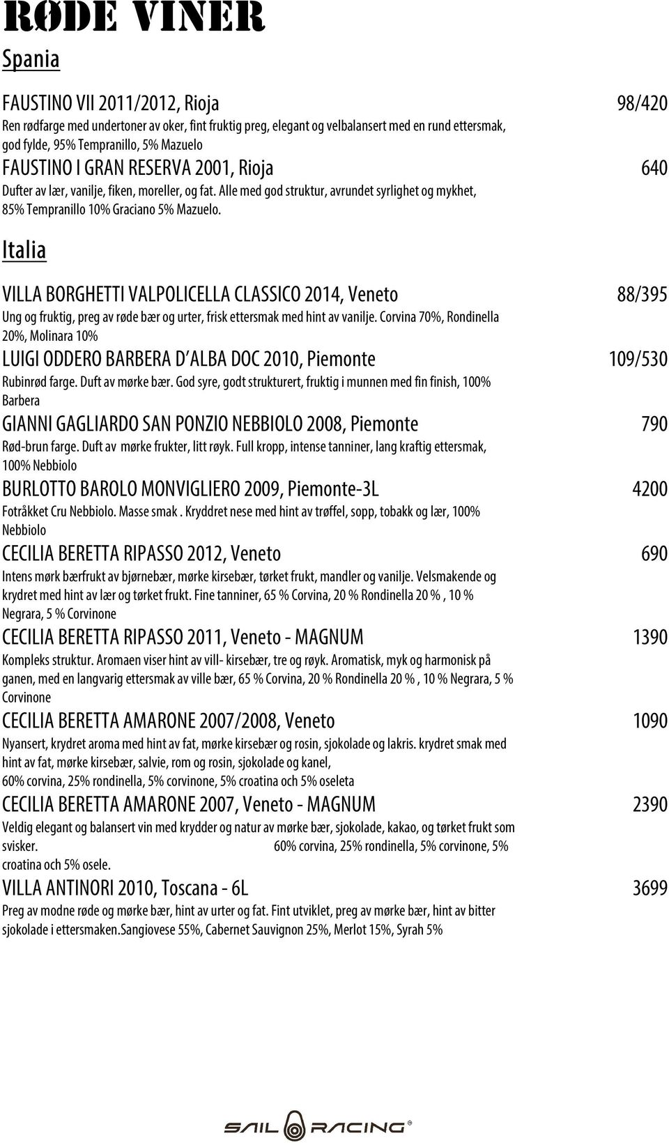 Italia VILLA BORGHETTI VALPOLICELLA CLASSICO 2014, Veneto 88/395 Ung og fruktig, preg av røde bær og urter, frisk ettersmak med hint av vanilje.
