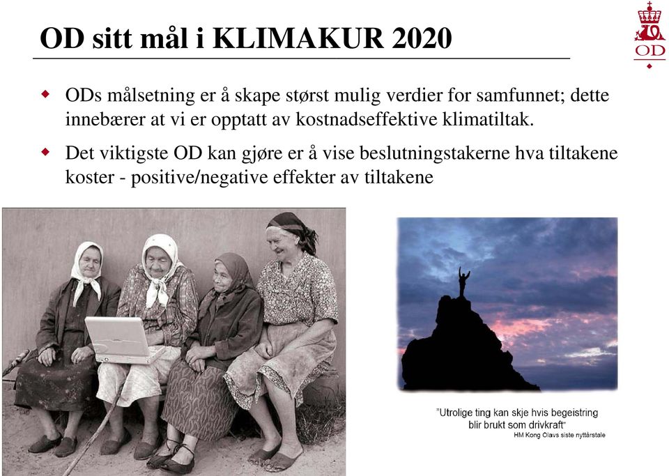 kostnadseffektive klimatiltak.