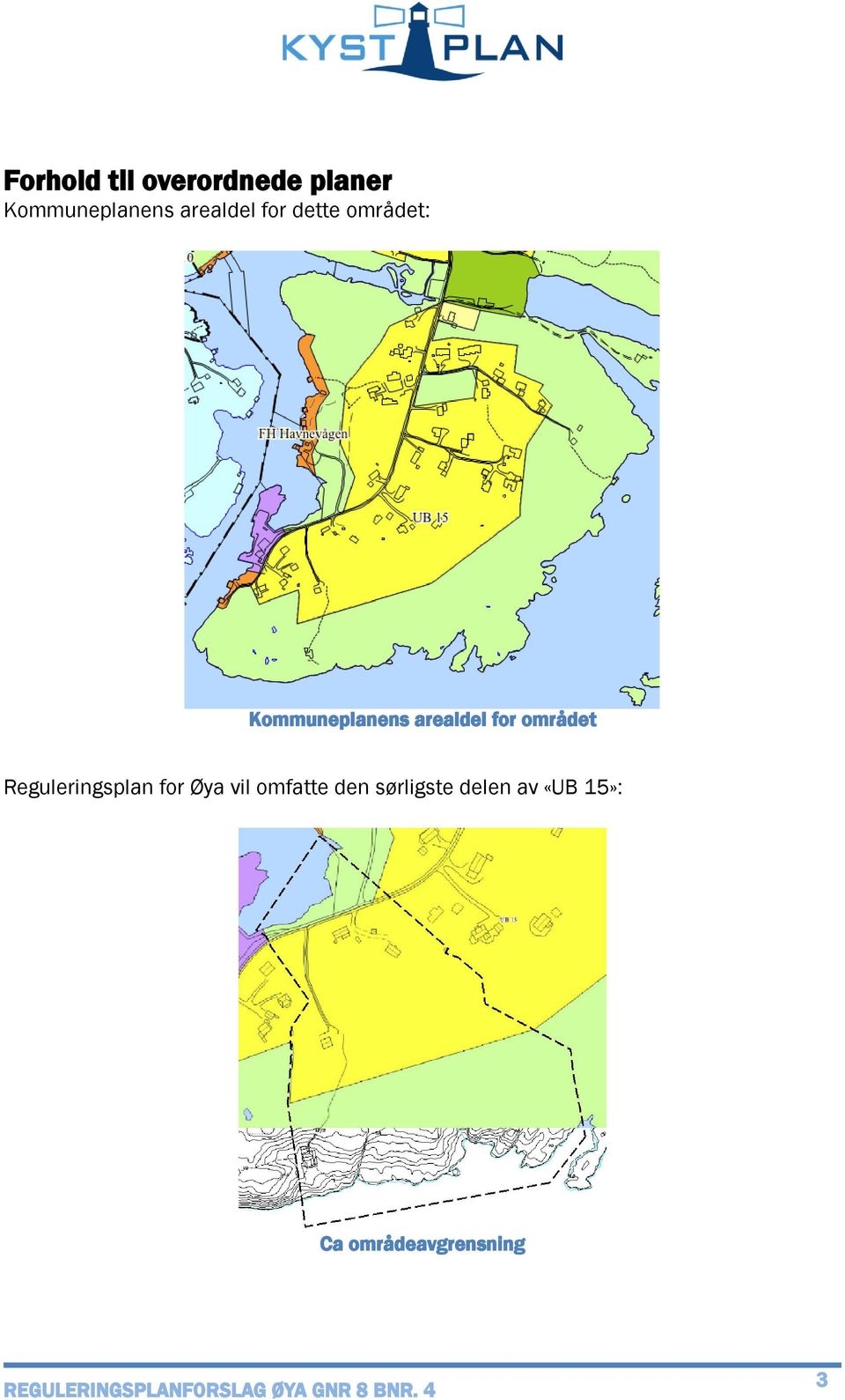 arealdel for området Reguleringsplan for Øya vil