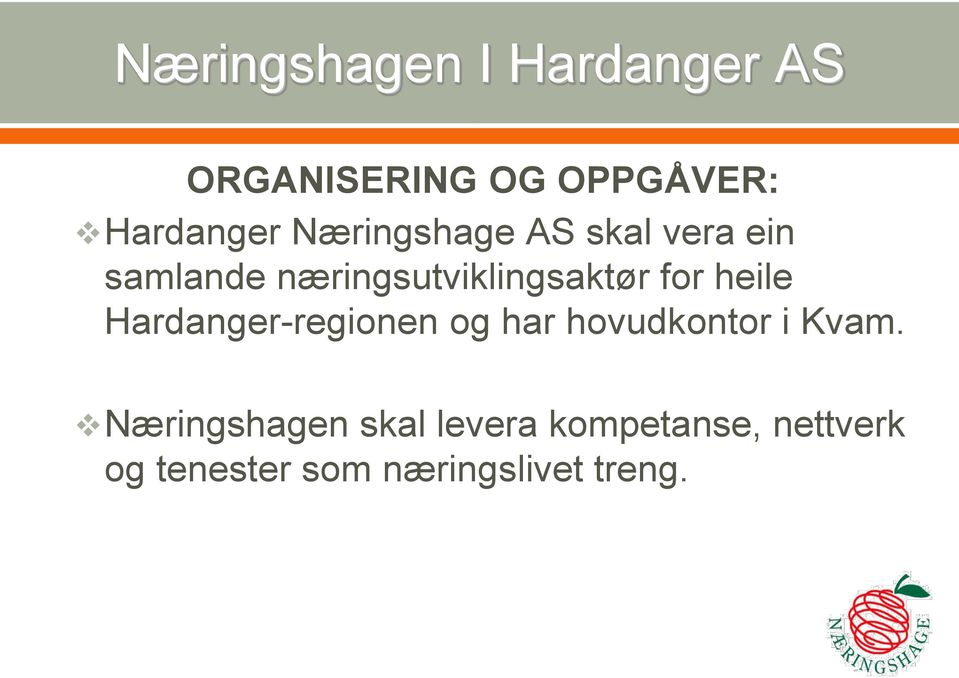heile Hardanger-regionen og har hovudkontor i Kvam.