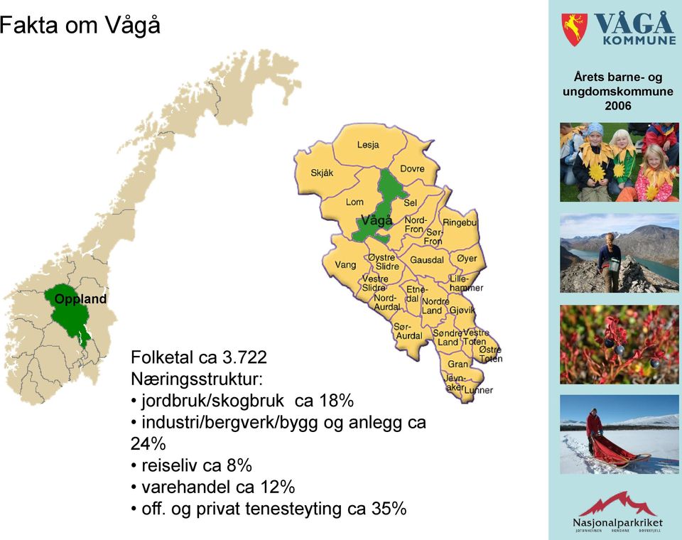 industri/bergverk/bygg og anlegg ca 24%