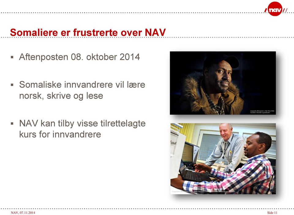 norsk, skrive og lese NAV kan tilby visse