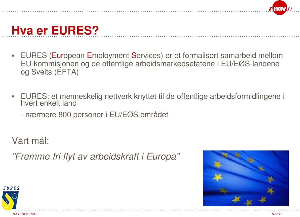 offentlige arbeidsmarkedsetatene i EU/EØS-landene og Sveits (EFTA) EURES: et menneskelig